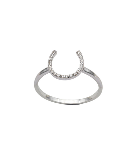Sterling silver horseshoe ring