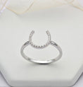 Load image into Gallery viewer, Sterling silver horseshoe ring
