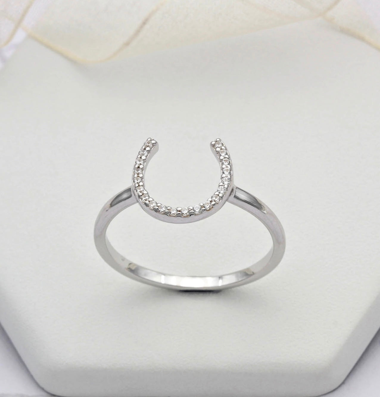 Sterling silver horseshoe ring