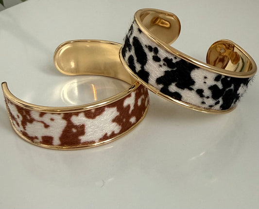 Cow print bangle