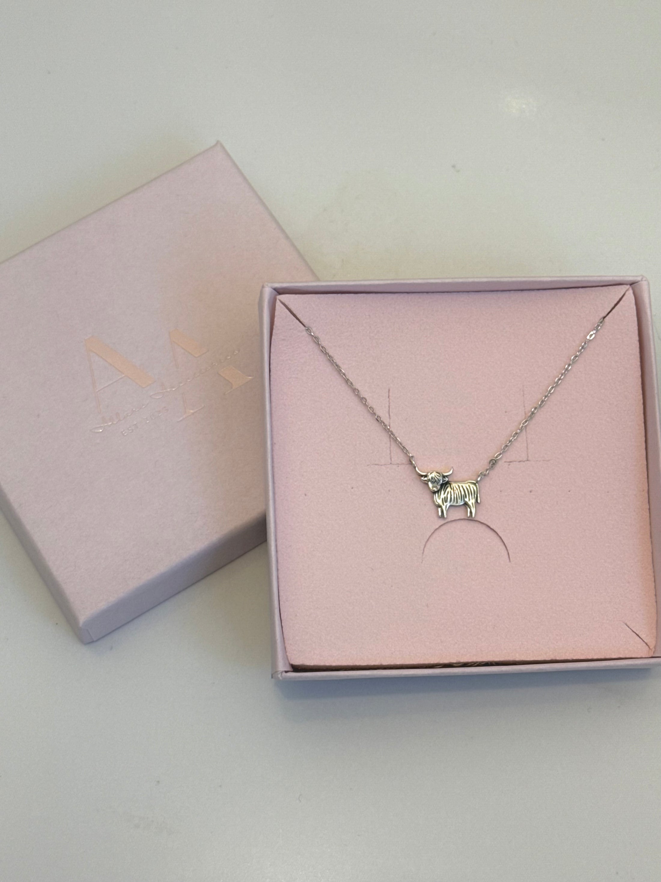 Highland cow necklace