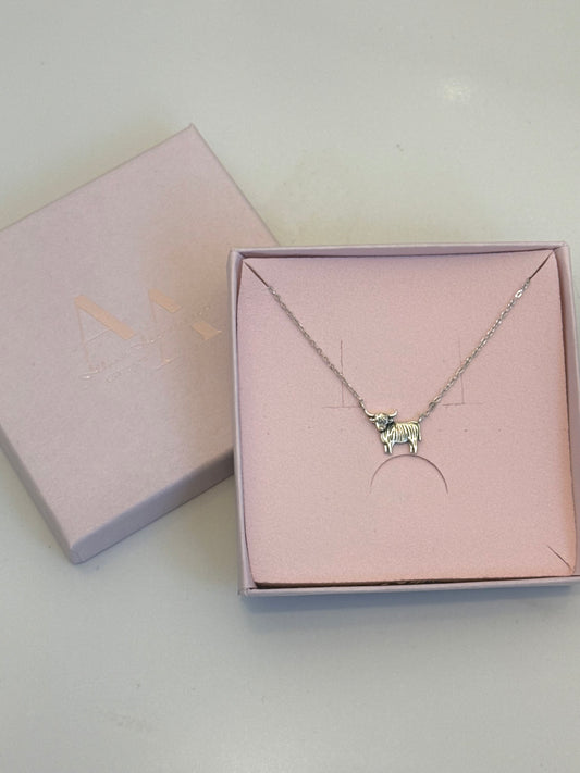 Highland cow necklace