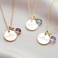 Load image into Gallery viewer, Birthstone & Name Necklace
