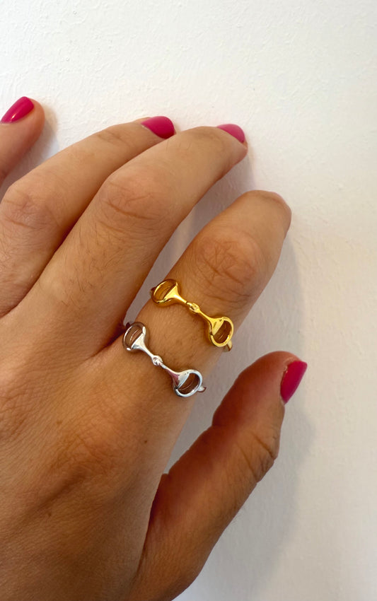 Snaffle bit ring