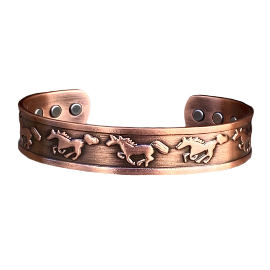 Horse copper bangle