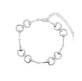 Load image into Gallery viewer, Sterling silver link snaffle bracelet
