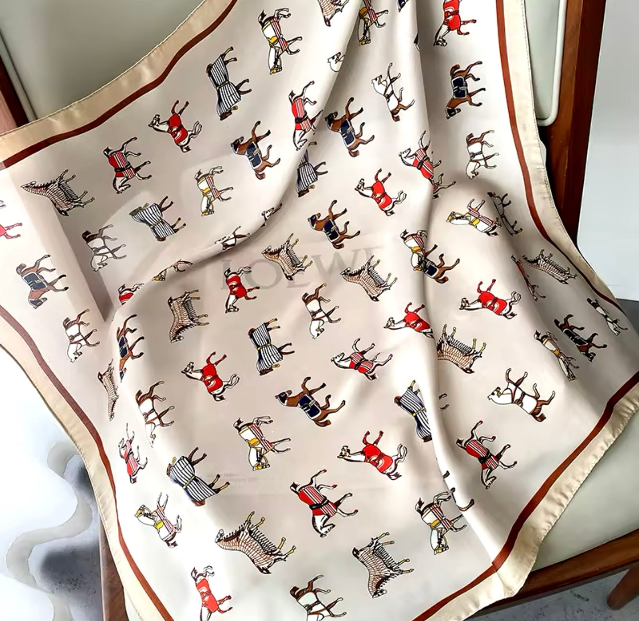 Equine silk scarf