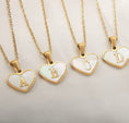 Load image into Gallery viewer, Golden heart initial necklace
