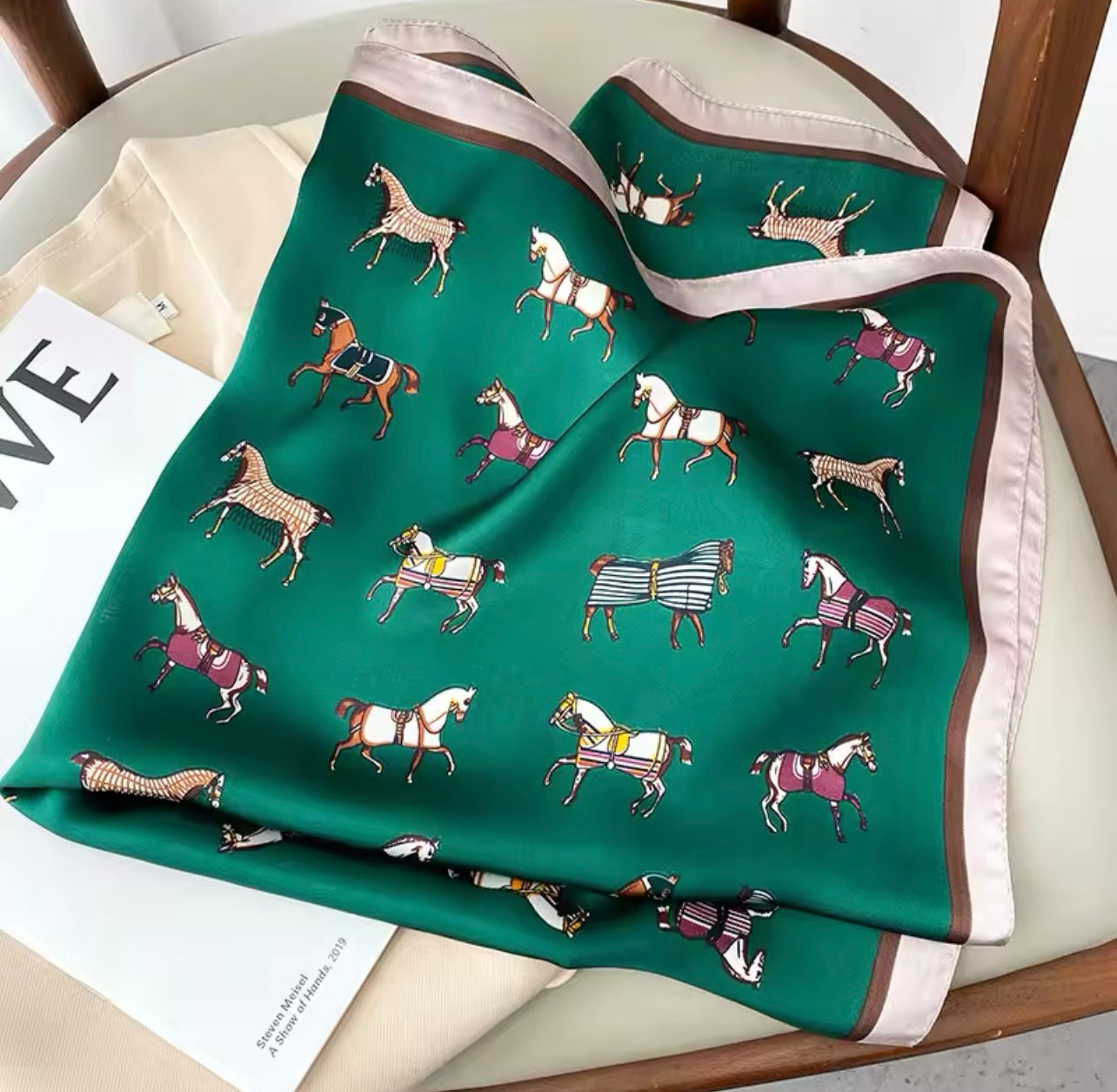 Equine silk scarf